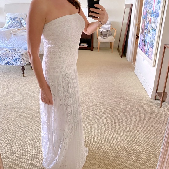 Michael Kors smocked eyelet maxi dress XS - Picture 3 of 11